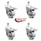 Service Caster 4 Inch Semi Steel Swivel 3/8 Inch Stem Caster Set with Total Lock Brake SCC SCC-TSTTL20S414-SSS-381615-4 - alternate 2